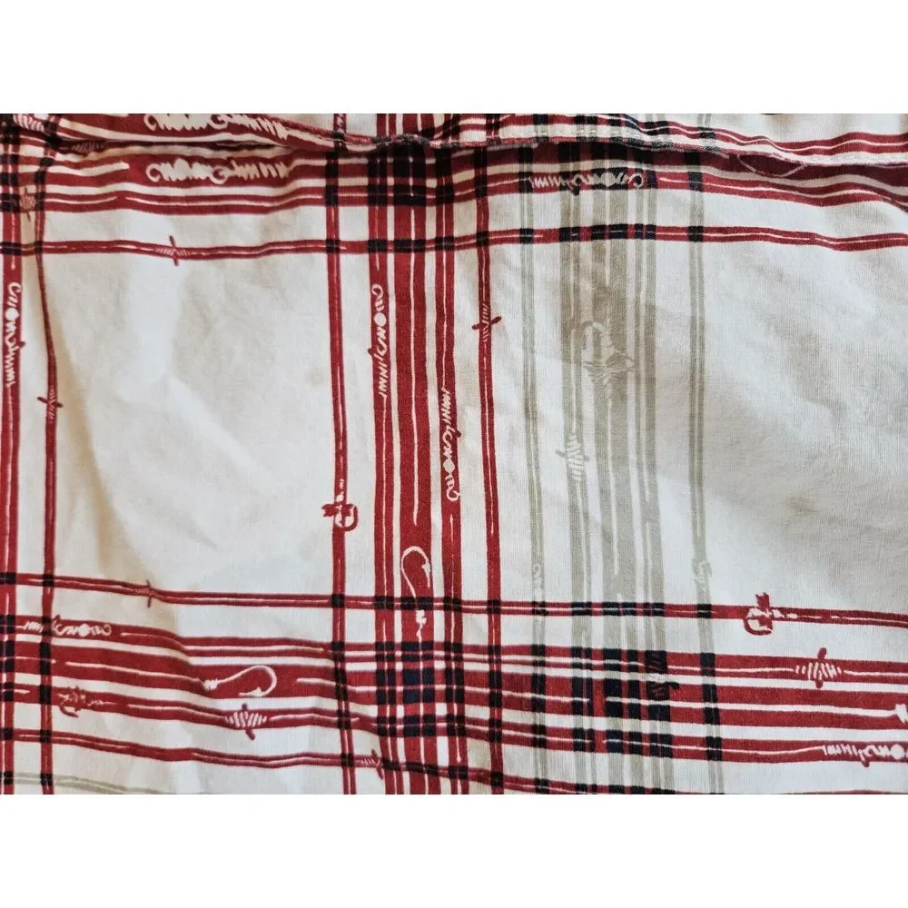 Columbia PFG Vented Fishing Knot All Over Print‎ Red Button Down S/S Shirt XXL